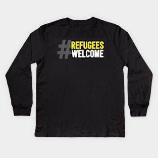 #RefugeesWelcome Kids Long Sleeve T-Shirt